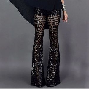 Black Sequins Pants